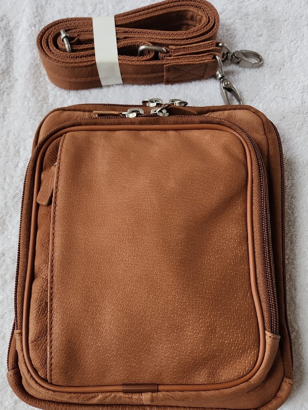 Gun Tote'n Mamas Tan Conceal Bison Leather Crossbody Bag New